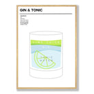 Gin and Tonic - Minimal Cocktail Poster