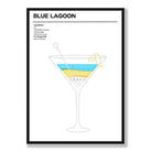Blue Lagoon - Minimal Cocktail Poster