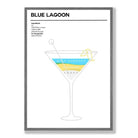 Blue Lagoon - Minimal Cocktail Poster