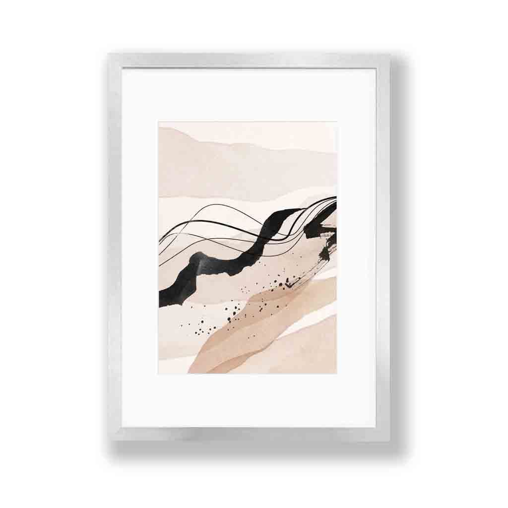 Abstract Beige and Black Landscape 01