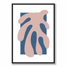 Pink and Blue Matisse Inspired Floral Wall Art Print No 2