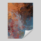Abstract Blue Orange Multi No 2 Art Print