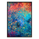 Bright Blue's and Pink's Abstract Oil 4 Poster
