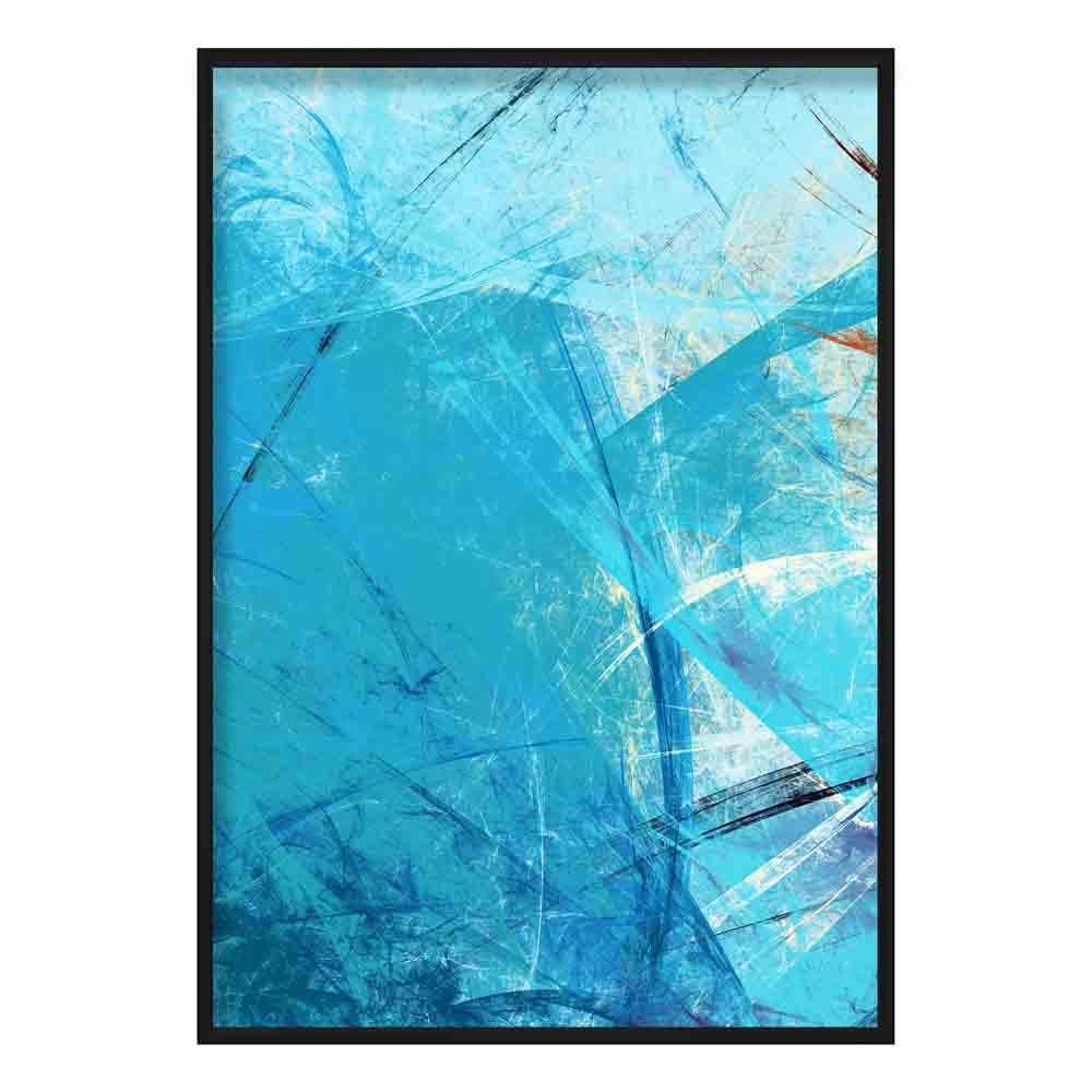 Bright Blue's and Pink's Abstract Oil 1 Poster