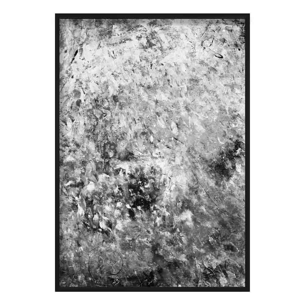 Black and Grey Abstract Oil 4 Poster