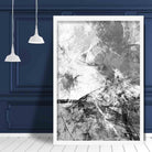 Black and Grey Abstract Oil 3 Poster