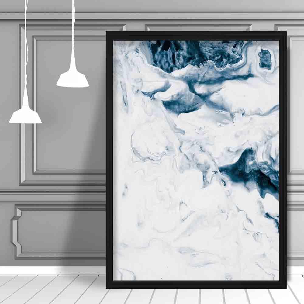 Ocean Abstract Fluid Painting 3 Poster