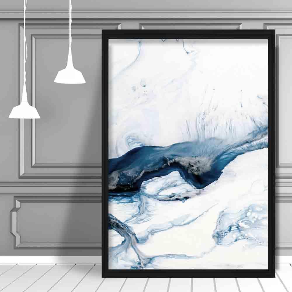 Ocean Abstract Fluid Painting 2 Poster