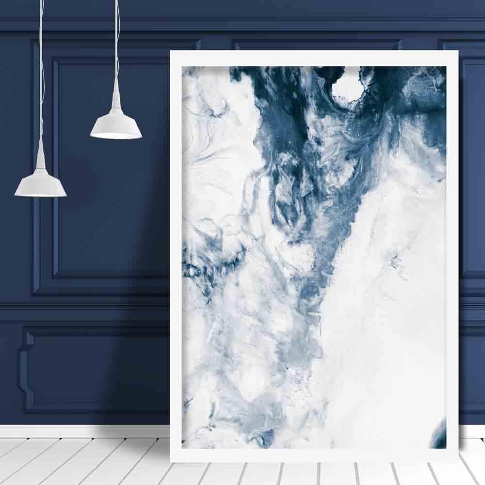 Ocean Abstract Fluid Painting 1 Poster