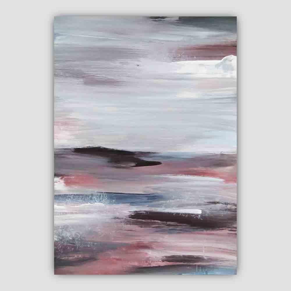 Pink & Blue Abstract Texture Painting 2 Poster