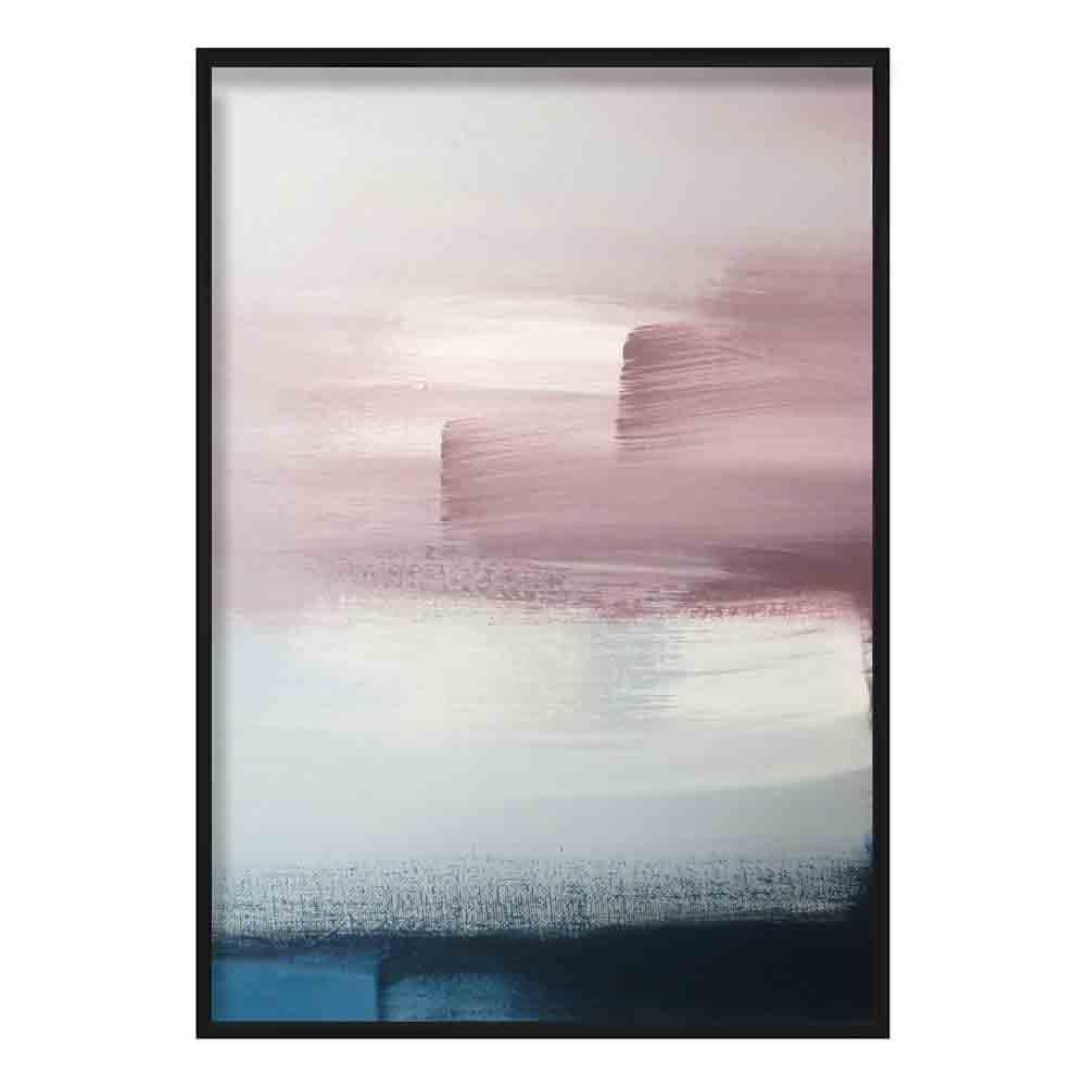 Pink & Blue Abstract Texture Painting 1 Poster