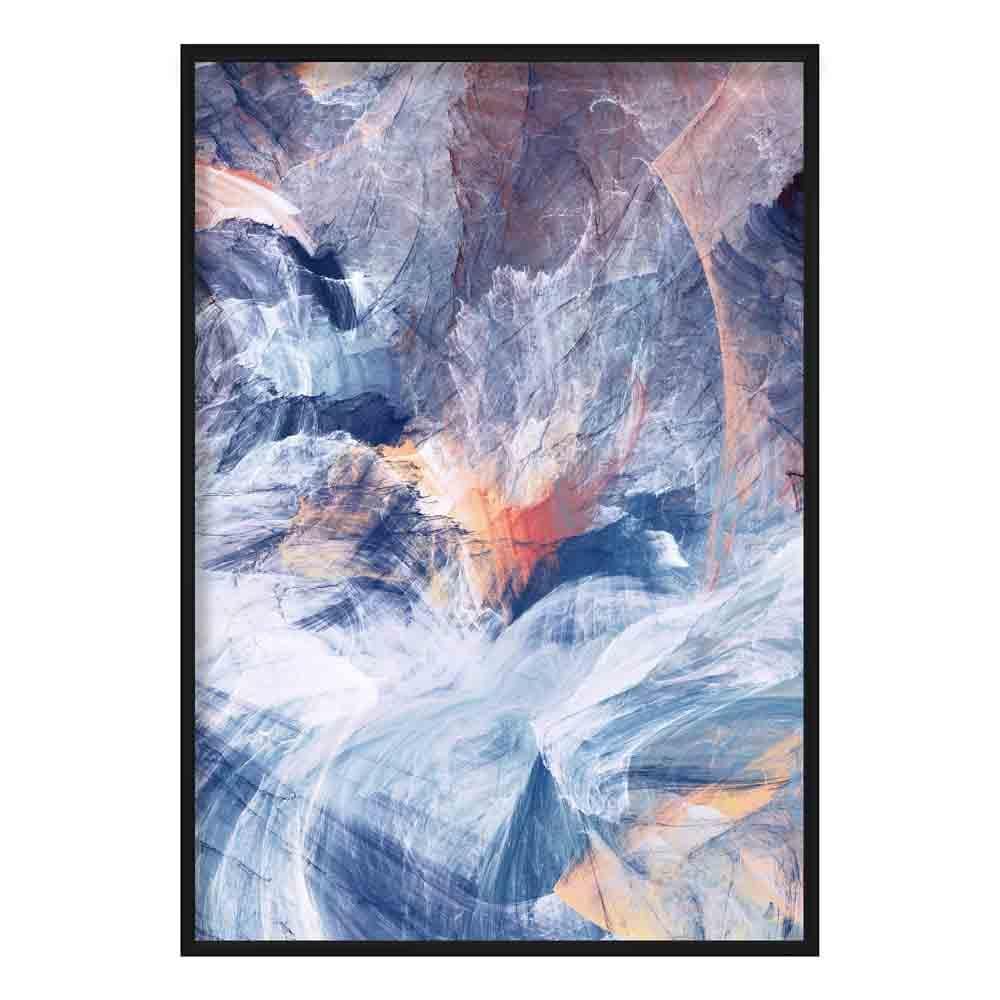 Pink & Blue Sunset Abstract Painting 1 Poster