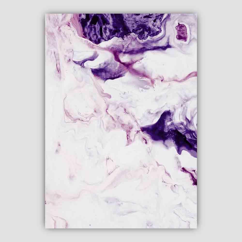Purple & Pink Abstract Fluid Painting Poster No 1
