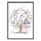 Tree Abstract Geometric Scandinavian Blush Pink Poster