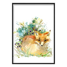 Baby Fox Watercolour Art Print