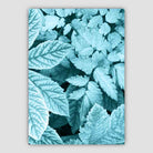 Bramble Leaves Macro Photo in Teal Print