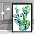 Cactus Blue Green Watercolour Print
