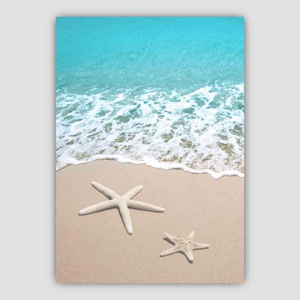 Beach, Sea and Starfish Photo Art Print