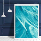Aqua Teal Feathers Photo Art Print