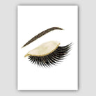 Yellow Gold Watercolour and Glitter Effect Eyelashes Poster