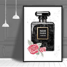 Black Marble Perfume Noir Red Roses 2 Art Print Poster