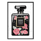 Black Marble Perfume Noir Pink Roses 1 Art Print Poster