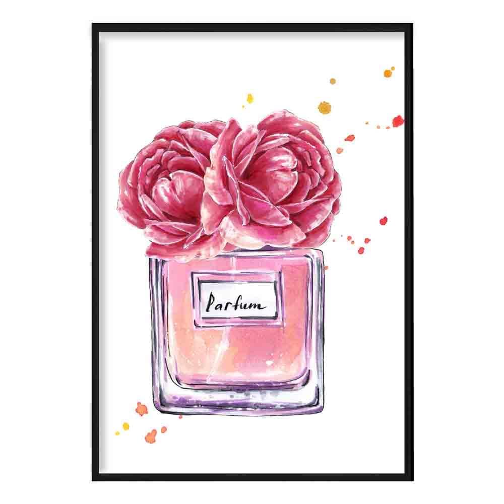 Pink Parfum and two Peonies Perfume Poster 1