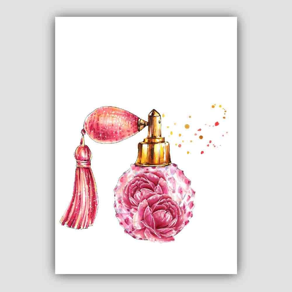 Pink Parfum with Peonies Atomiser Perfume Poster
