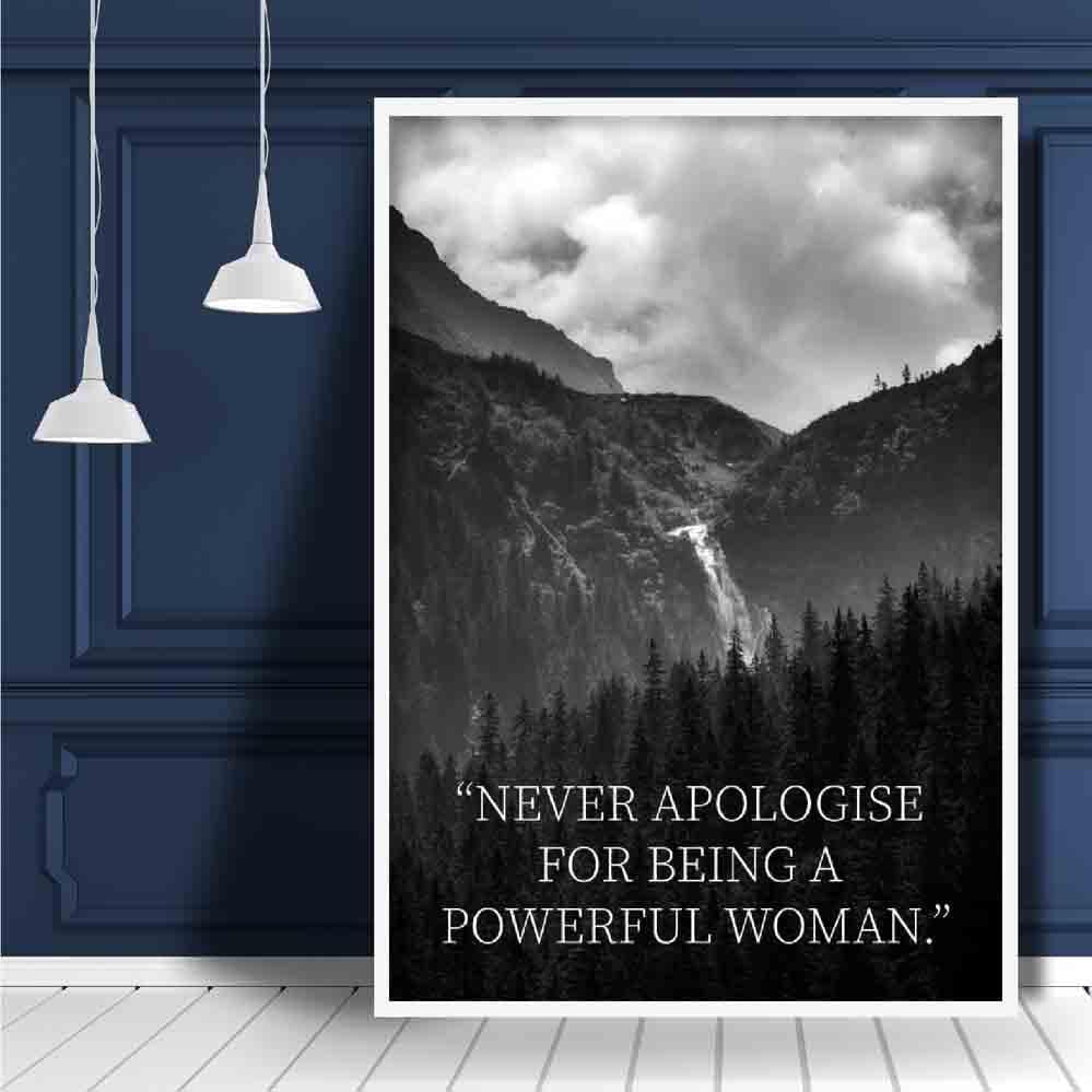 Black & White Photo Forest Courage Quote Print