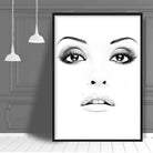 Black & White Photo Minimalist Woman Face Print