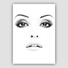 Black & White Photo Minimalist Woman Face Print