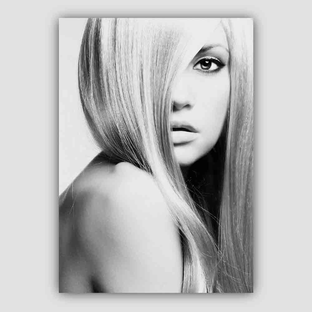 Black & White Fashion Photo Blonde Woman Print