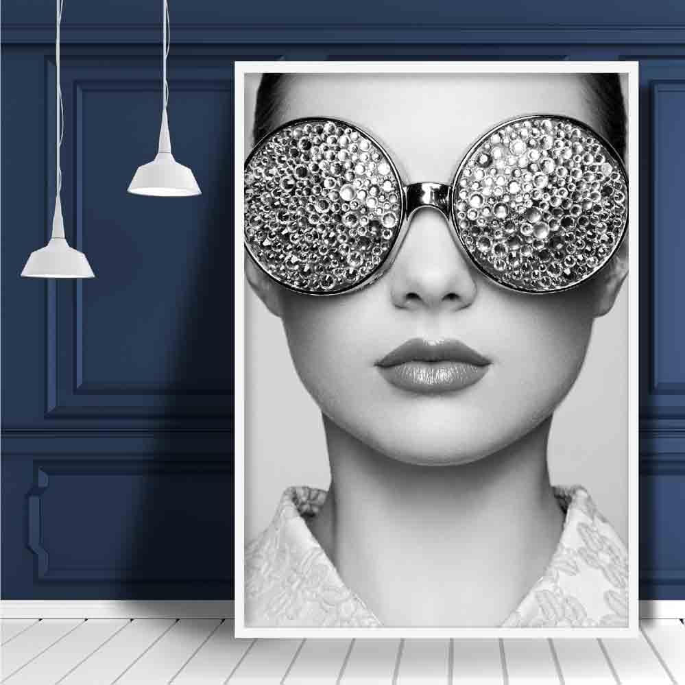 Woman Bling Sunglasses Photo Print