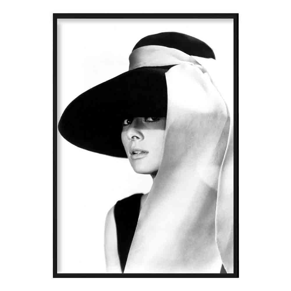 Young Audrey Hepburn Hat Photo Print