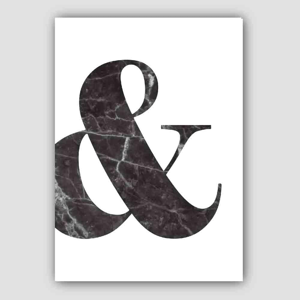 Marble Ampersand Quote Poster