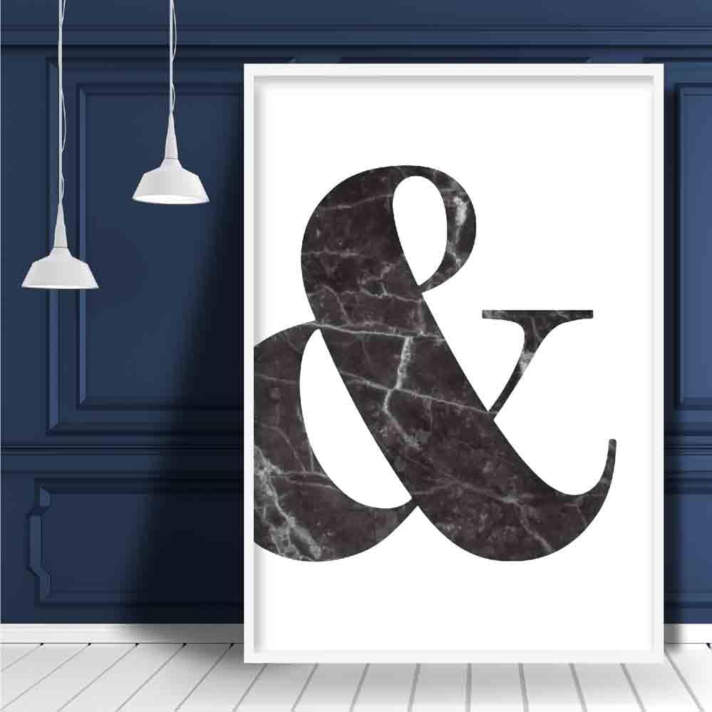 Marble Ampersand Quote Poster