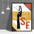 Style & Fashion Sketch Girl, 'A Girl should be two things' Quote Print