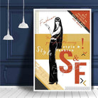 Style & Fashion Sketch Girl, 'A Girl should be two things' Quote Print