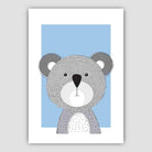 Koala Sketch Style Nursery Baby Blue Poster