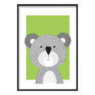 Koala Sketch Style Nursery Green Poster