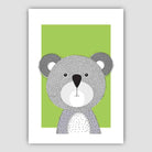 Koala Sketch Style Nursery Green Poster