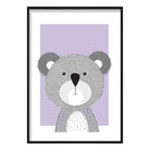 Koala Sketch Style Nursery Lilac Poster