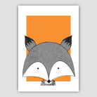 Fox Sketch Style Nursery Orange Poster