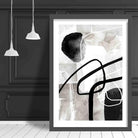 Abstract Black and Grey Shapes No3 Poster