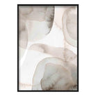 Beige and Grey Watercolour Shapes Art Print 02