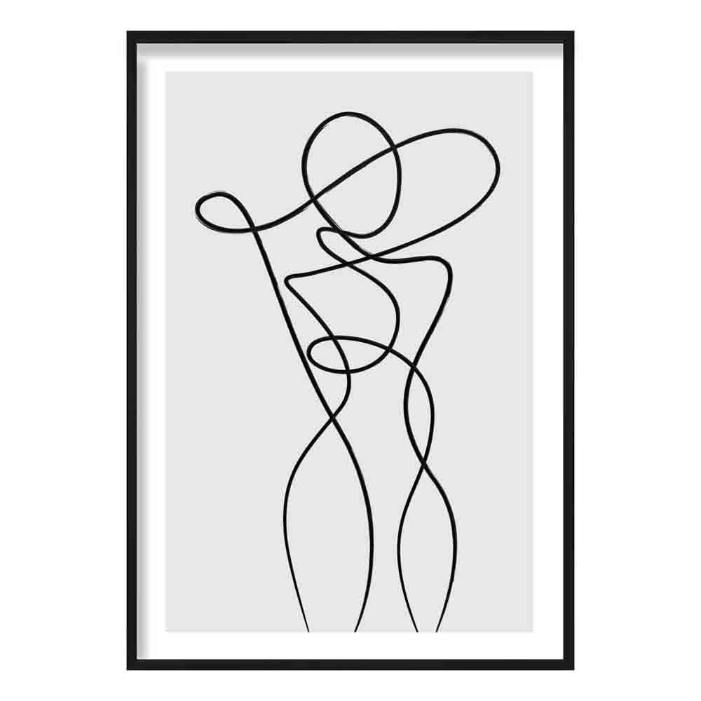 Abstract Line Art Wall Poster No 1