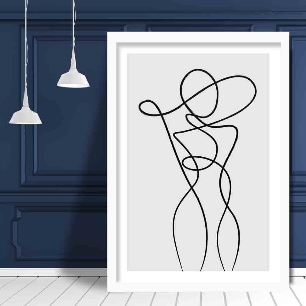Abstract Line Art Wall Poster No 1