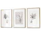 Flower Market Prints in Green, FRAMED Set of 3 with Flowers of London, Edinburgh, Dublin | Artze Wall Art UK