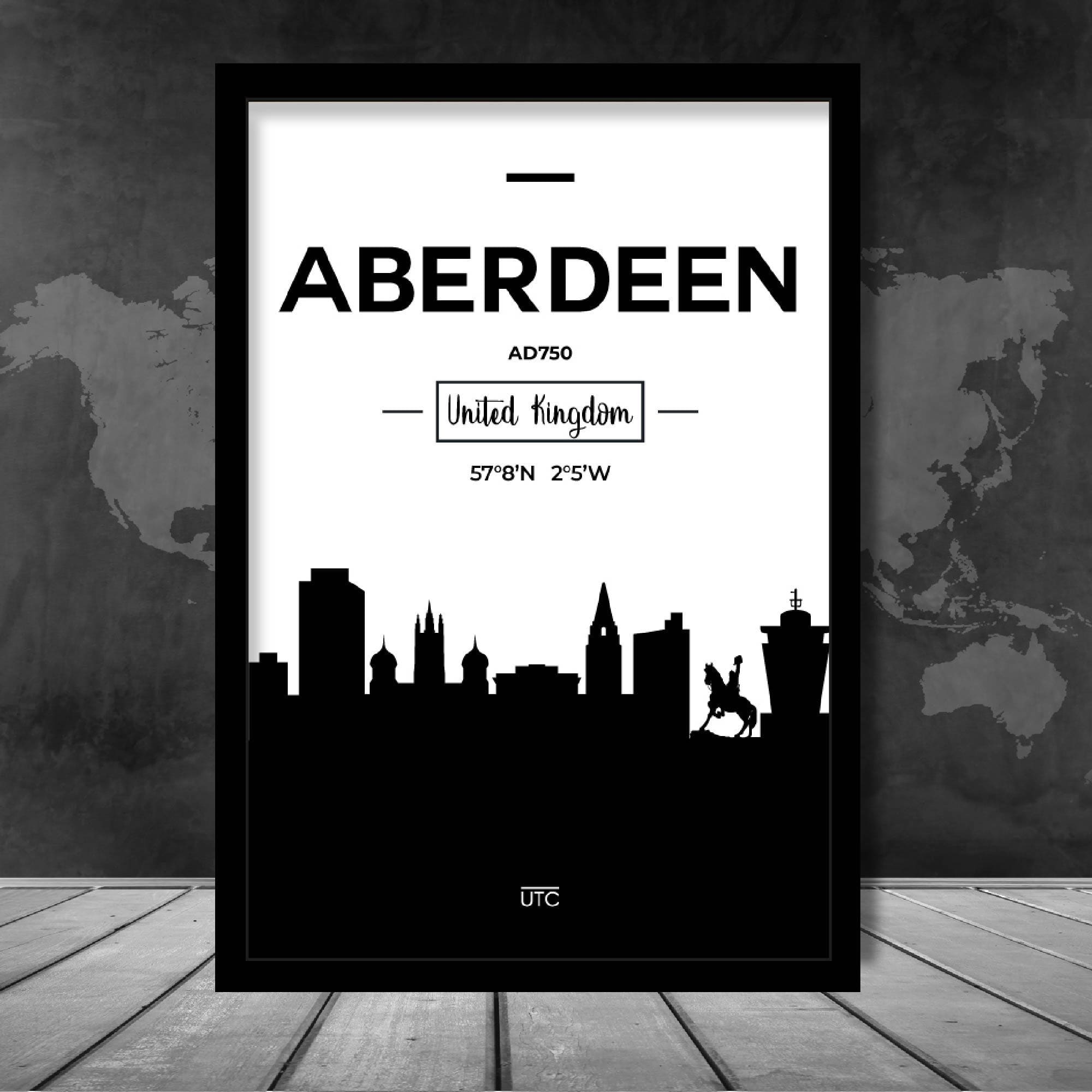 Aberdeen Scotland Skyline Cityscape Print