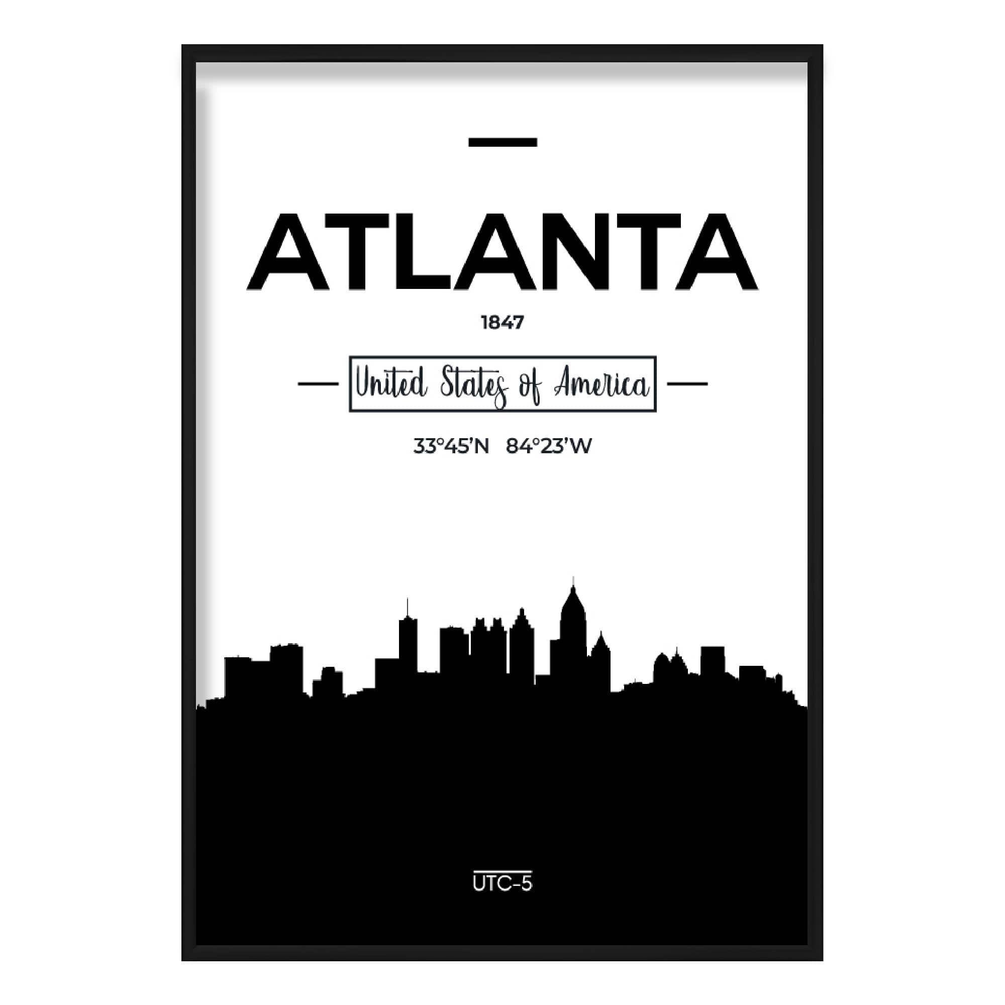 Atlanta USA Skyline Cityscape Poster